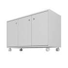 Rack Em Mdp 3 Portas 1 Prateleira E 4 Pés Com Rodízio Brv Móv