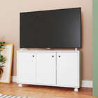 Rack Em Mdp 3 Portas 1 Prateleira E 4 Pés Com Rodízio Brv Móv