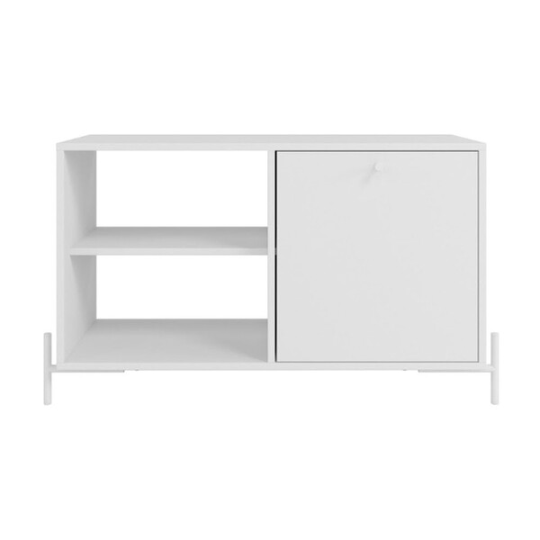 Rack Em Mdp Com 1 Porta E 2 Prateleiras Para Tvs De Até 40 Po