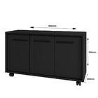 Rack Em Mdp Com 3 Portas 1 Prateleira E 4 Pés Com Rodízios Pa