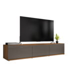 Rack Eros 1.80 Cinza/perola Noce - Casa D Móveis