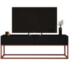 Rack Eros 2 Gavetas Com Pes De Ferro Cobre