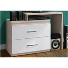 Rack Escrivaninha Multifuncional Msm 416 Grigio Com Branco -