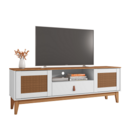 Rack Esmeralda 1.60 Branco/noce - Casa D Móveis