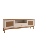 Rack Esmeralda 1.60 Off White/noce - Casa D Móveis