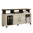 Rack Espanha Para Tv Até 47" Valdemóveis Off-white/ipê Cestap