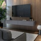 Rack Estante Estilo Bancada Para Sala Quarto C/2 Gavetas Mdf