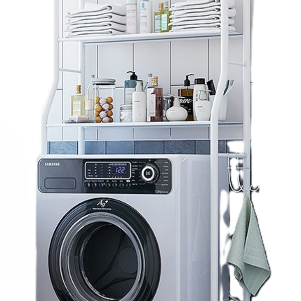 Rack Estante Lavanderia De Metal Organizador Storage Branco