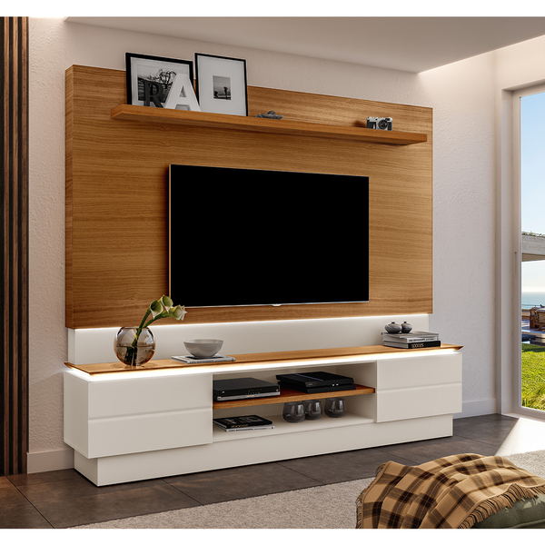 Rack Estante Para Sala De Tv London Até 75" Com Prateleira E