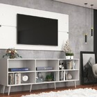 Rack Estante Retrô C/ Painel Branco P/ Tv Até 55 Polegadas