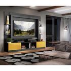 Rack Estante Tv 65" Com Leds Berlim Multimóveis Preto/amarelo