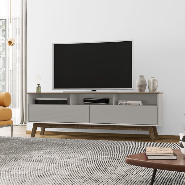 Rack Estilo Retrô Para Tv Até 65 Polegadas 2 Portas 3 Nichos