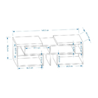 Rack Extensível Inovatta Freijó E Concreto