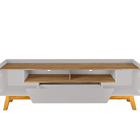 Rack Florença 1.8 Off White/cinamomo - Bechara Móveis