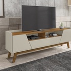 Rack Florença 1.8 Off White/naturalle - Bechara Móveis