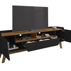 Rack Florença 1.8 Preto Fosco/naturalle - Bechara Móveis