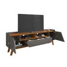 Rack Florença 1.8 Titanium/naturalle - Bechara Móveis