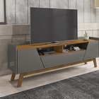 Rack Florença 1.8 Titanium/naturalle - Bechara Móveis