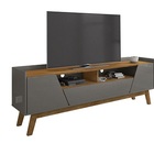 Rack Florença 1.8 Titanium/naturalle - Bechara Móveis