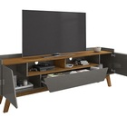 Rack Florença 1.8 Titanium/naturalle - Bechara Móveis