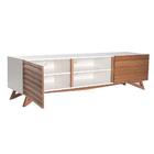 Rack Freddie 2 Portas 1,80 Branco E Jatobá