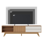 Rack Frisado Para Tvs 75" Calabria Freijó Off White Matte