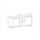 Rack Friso Grafite E Siena 180 Cm