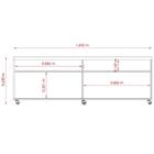 Rack Frizz Cross Para Tv De 65" Cedro Off White