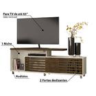 Rack Frizz Para Tv De 65 Pol Com Rodízios Off White Savana