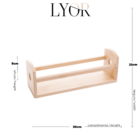 Rack Galheteiro Suporte Porta Tempero De Bambu 22x6,5x8cm