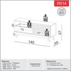 Rack Gradara Off White 140 Cm