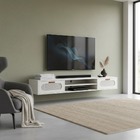 Rack Grande Para Tv 100% Mdf Com Nicho E 2 Gavetas Telinha Br