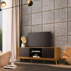 Rack Grécia 2 Portas 160cm Tv 60 Polegadas Ripado Lateral