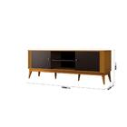 Rack Grécia 2 Portas 160cm Tv 60 Polegadas Ripado Lateral