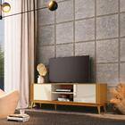 Rack Grécia 2 Portas 160cm Tv 60 Polegadas Ripado Lateral