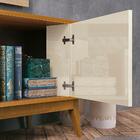 Rack Grécia 2 Portas 200cm Tv 75 Polegadas Ripado Lateral