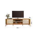 Rack Grécia 2 Portas 200cm Tv 75 Polegadas Ripado Lateral