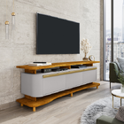 Rack Guarapari Naturalle/off White - Bechara Móveis