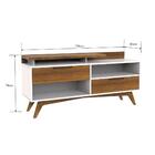 Rack Happy Com 2 Gavetas E 3 Nichos Em Madeira/mdf - Branco/