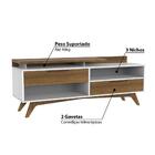 Rack Happy Com 2 Gavetas E 3 Nichos Em Madeira/mdf - Branco/