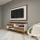 Rack Happy Com 2 Gavetas E 3 Nichos Em Madeira/mdf - Branco/