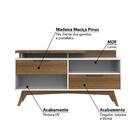 Rack Happy Com 2 Gavetas E 3 Nichos Em Madeira/mdf - Branco/