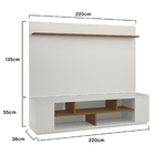Rack Heloísa 2 Portas E Painel Lívia C03 220 Cm - Amarena Móv