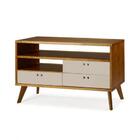 Rack Holly 3 Gavetas - Máxima Nogal/marrom Claro