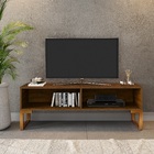 Rack Home Bancada Para Tv Sala Quarto Industrial Milão Imbuia