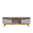 Rack Ilhabela Off White/cinamomo - Bechara Móveis