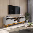 Rack Ilhabela Off White/cinamomo - Bechara Móveis