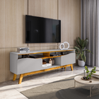 Rack Ilhabela Off White/naturalle - Bechara Móveis