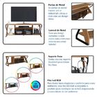 Rack Industrial 160cm Tv 60 Com Led P1033 Pp Milani Store