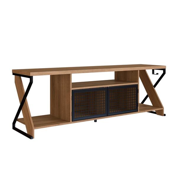 Rack Industrial 160cm Tv 60 Com Led P1033 Pp Milani Store